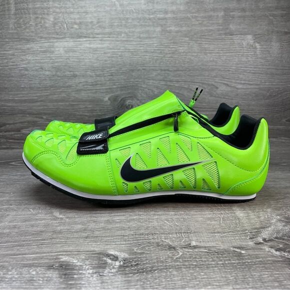 Nike Zoom Long Jump 4 Track Spikes Shoes Cleats Men’s Size 10 Electric Green NEW - Picture 2 of 9